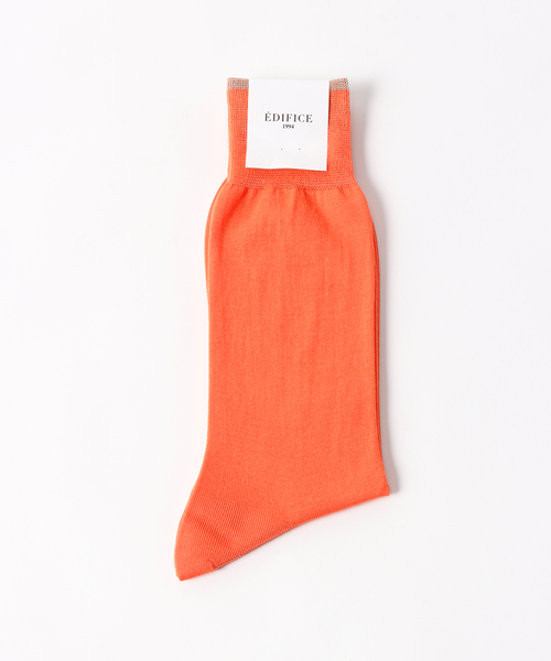 EDIFICE（エディフィス）の「ハイゲージスムース ソックス（ソックス/靴下・メンズ・ブラック/ホワイト/オレンジ系その他/ブルー・FREE）」の4枚目の写真