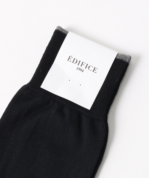 EDIFICE（エディフィス）の「ハイゲージスムース ソックス（ソックス/靴下・メンズ・ブラック/ホワイト/オレンジ系その他/ブルー・FREE）」の7枚目の写真