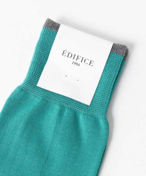 EDIFICE（エディフィス）の「ハイゲージスムース ソックス（ソックス/靴下・メンズ・ブラック/ホワイト/オレンジ系その他/ブルー・FREE）」の9枚目の写真
