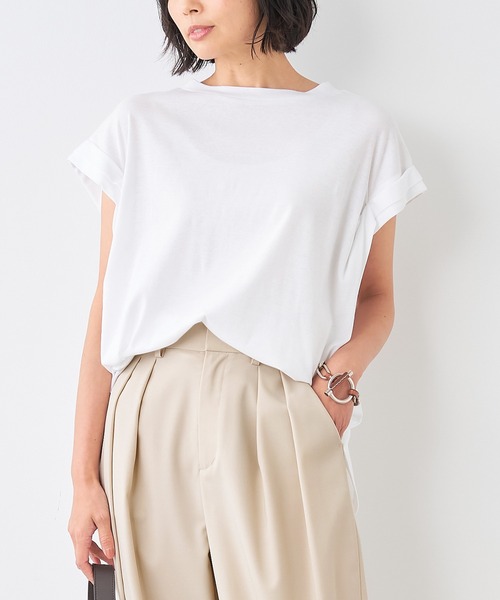 MICA&DEAL（マイカ＆ディール）の「ランダムタックショルダープルオーバー（Tシャツ/カットソー・レディース・ベージュ/ホワイト/ブラック・FREE）」の2枚目の写真