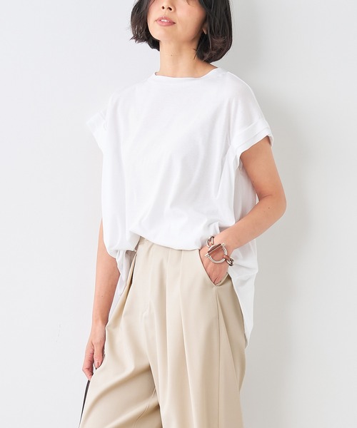 MICA&DEAL（マイカ＆ディール）の「ランダムタックショルダープルオーバー（Tシャツ/カットソー・レディース・ベージュ/ホワイト/ブラック・FREE）」の4枚目の写真