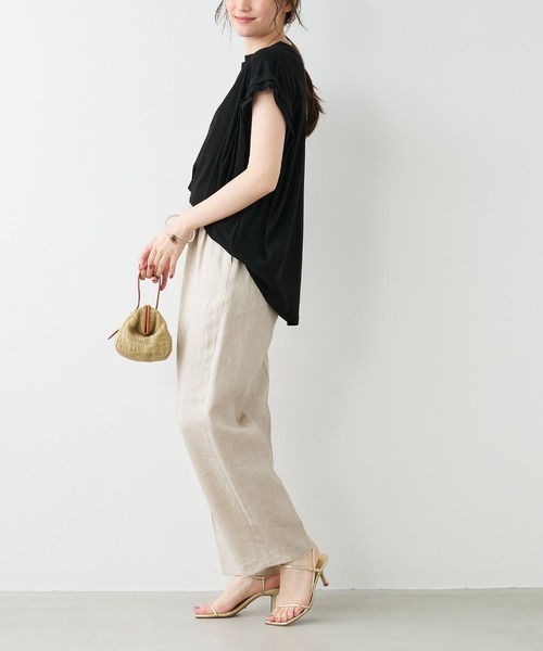 MICA&DEAL（マイカ＆ディール）の「ランダムタックショルダープルオーバー（Tシャツ/カットソー・レディース・ベージュ/ホワイト/ブラック・FREE）」の11枚目の写真