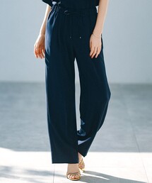 【新色追加/洗える】ストレッチジョーゼット ワイドパンツ