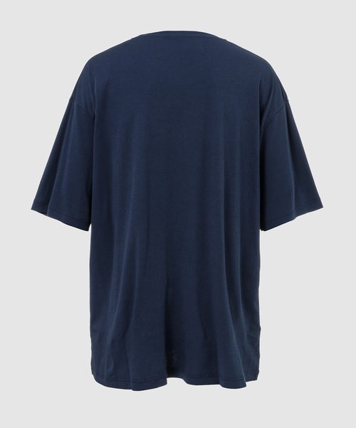 PORTER CLASSIC(ポータークラシック)の「PEACE COTTON PATCHWORK T-SHIRT(Tシャツ/カットソー・メンズ・ブルー/ホワイト/レッド・L)」の4枚目の写真