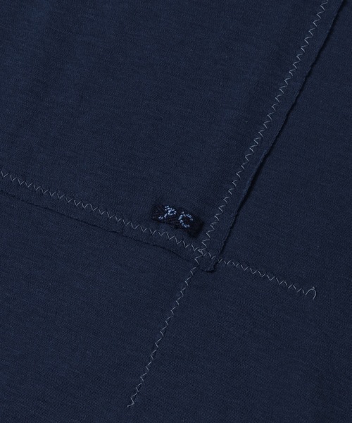 PORTER CLASSIC(ポータークラシック)の「PEACE COTTON PATCHWORK T-SHIRT(Tシャツ/カットソー・メンズ・ブルー/ホワイト/レッド・L)」の5枚目の写真