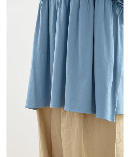 Samansa Mos2（サマンサ モスモス）の「【抗菌防臭】ブラウスみたいなフリルカットTシャツ（Tシャツ/カットソー・レディース・ブルー/キナリ/マスタード/ブラック・F）」の14枚目の写真