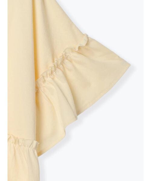 Samansa Mos2（サマンサ モスモス）の「【抗菌防臭】ブラウスみたいなフリルカットTシャツ（Tシャツ/カットソー・レディース・ブルー/キナリ/マスタード/ブラック・F）」の9枚目の写真