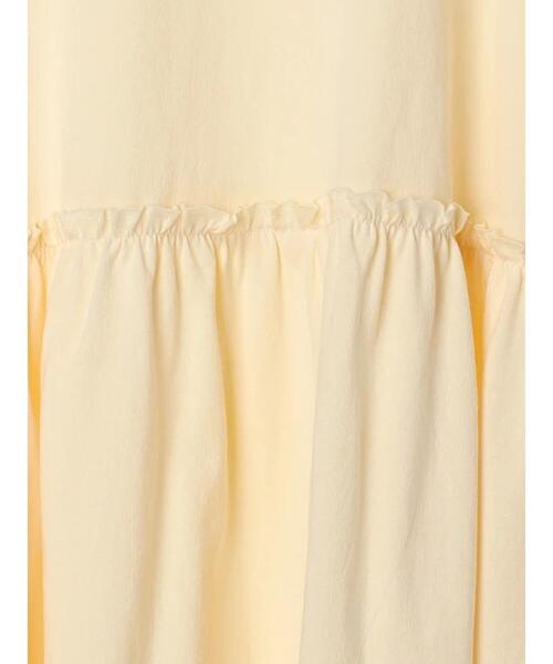 Samansa Mos2（サマンサ モスモス）の「【抗菌防臭】ブラウスみたいなフリルカットTシャツ（Tシャツ/カットソー・レディース・ブルー/キナリ/マスタード/ブラック・F）」の5枚目の写真