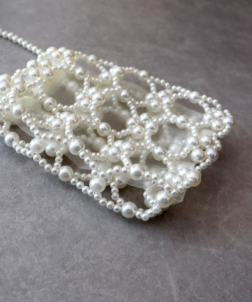 BLUEEAST(ブルーイースト)の「ビーズスクエアハンドバッグ(ハンドバッグ・レディース・シルバー/ホワイト/クリア・FREE)」の21枚目の写真