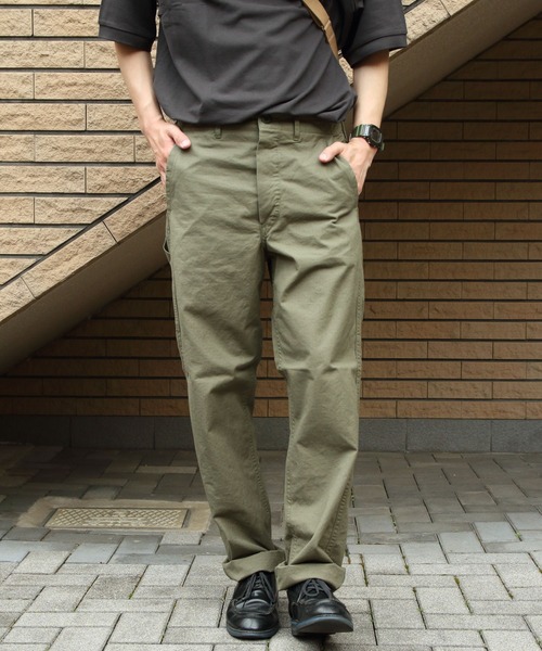 orSlow(オアスロウ)の「orSlow/オアスロウ 別注 リップストップ フレンチワーク FRENCH WORK RIP STOP(メンズ)(その他パンツ・メンズ・オリーブ/ベージュ・1/2/3)」の2枚目の写真