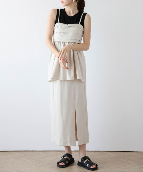 AMELY(エミリー)の「キャミ/スカートセットアップ(セットアップ・レディース・ブラック/ベージュ/ブラウン・M/L)」の13枚目の写真