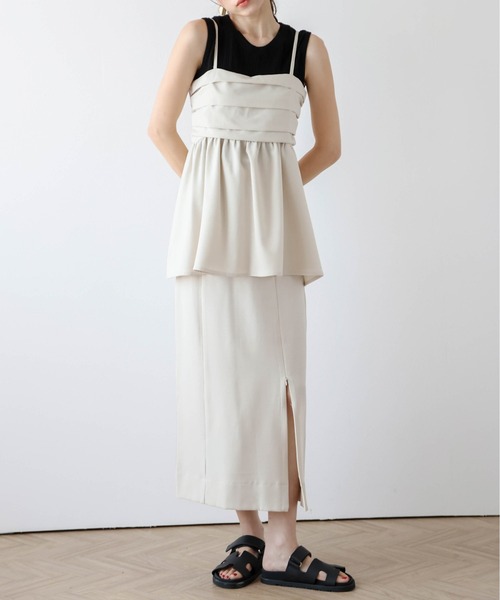 AMELY(エミリー)の「キャミ/スカートセットアップ(セットアップ・レディース・ブラック/ベージュ/ブラウン・M/L)」の14枚目の写真