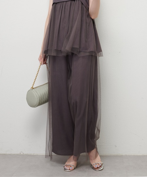 natural couture(ナチュラルクチュール)の「レーヨン麻混ロングパンツ(その他パンツ・レディース・チャコールグレー/ライトベージュ/ブラック・FREE)」の18枚目の写真