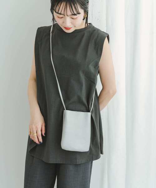 ITEMS URBANRESEARCH（アイテムズ アーバンリサーチ）の「ショルダータックTシャツ（Tシャツ/カットソー・レディース・チャコールグレー/オレンジ/その他1/ホワイト・FREE）」の3枚目の写真