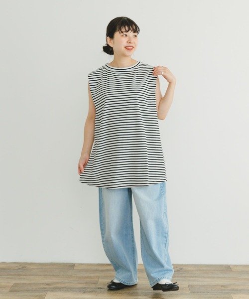 ITEMS URBANRESEARCH（アイテムズ アーバンリサーチ）の「ショルダータックTシャツ（Tシャツ/カットソー・レディース・チャコールグレー/オレンジ/その他1/ホワイト・FREE）」の8枚目の写真