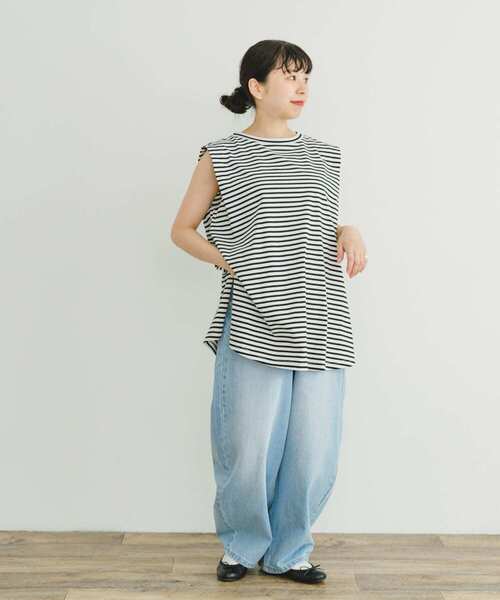 ITEMS URBANRESEARCH（アイテムズ アーバンリサーチ）の「ショルダータックTシャツ（Tシャツ/カットソー・レディース・チャコールグレー/オレンジ/その他1/ホワイト・FREE）」の9枚目の写真