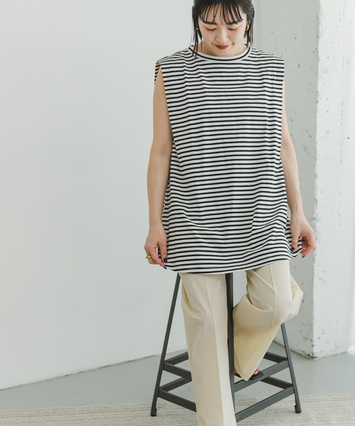 ITEMS URBANRESEARCH（アイテムズ アーバンリサーチ）の「ショルダータックTシャツ（Tシャツ/カットソー・レディース・チャコールグレー/オレンジ/その他1/ホワイト・FREE）」の12枚目の写真