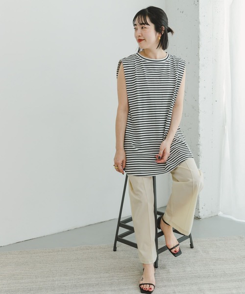 ITEMS URBANRESEARCH（アイテムズ アーバンリサーチ）の「ショルダータックTシャツ（Tシャツ/カットソー・レディース・チャコールグレー/オレンジ/その他1/ホワイト・FREE）」の14枚目の写真