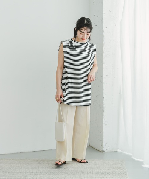 ITEMS URBANRESEARCH（アイテムズ アーバンリサーチ）の「ショルダータックTシャツ（Tシャツ/カットソー・レディース・チャコールグレー/オレンジ/その他1/ホワイト・FREE）」の20枚目の写真