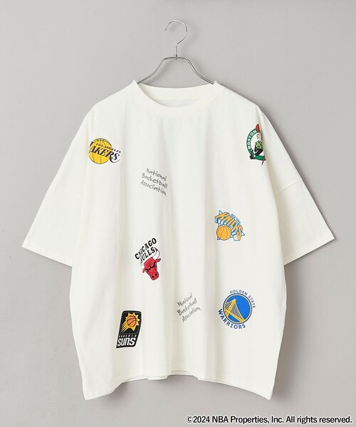 NBA（エヌビーエー）の「NBA別注ロゴアソートビッグTシャツ（Tシャツ/カットソー・レディース・ダークグレー/オフホワイト・FREE）」の16枚目の写真