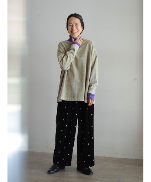 FIL DE FER（フィルデフェール）の「硫化ミストブリーチ　ビッグTEE（Tシャツ/カットソー・レディース・グレー/サックスブルー/ベージュ・FREE）」の4枚目の写真