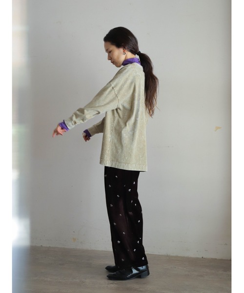 FIL DE FER（フィルデフェール）の「硫化ミストブリーチ　ビッグTEE（Tシャツ/カットソー・レディース・グレー/サックスブルー/ベージュ・FREE）」の7枚目の写真