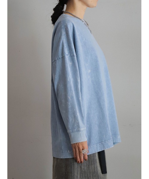 FIL DE FER（フィルデフェール）の「硫化ミストブリーチ　ビッグTEE（Tシャツ/カットソー・レディース・グレー/サックスブルー/ベージュ・FREE）」の19枚目の写真