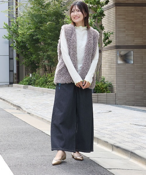 チチカカ（チチカカ）の「プクプクレースボトルネックＴシャツ（Tシャツ/カットソー・レディース・オフホワイト/ブラック/ライトグリーン・FREE）」の4枚目の写真