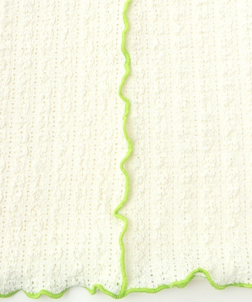 チチカカ（チチカカ）の「プクプクレースボトルネックＴシャツ（Tシャツ/カットソー・レディース・オフホワイト/ブラック/ライトグリーン・FREE）」の16枚目の写真