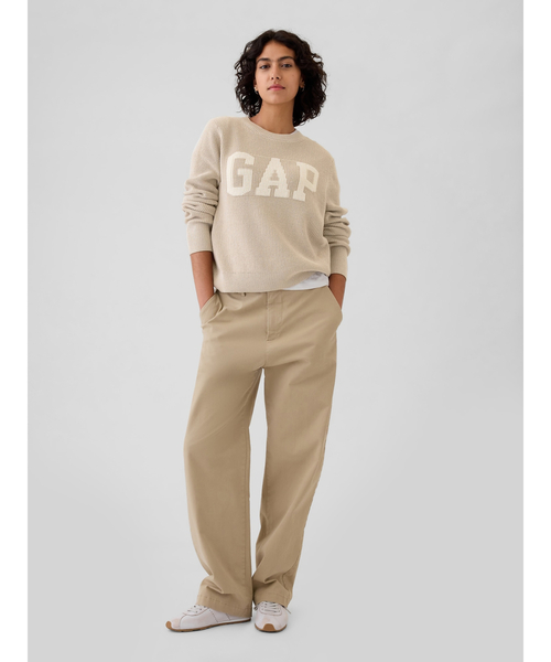 GAP(ギャップ)の「GAPロゴ インターシャセーター(ニット/セーター・レディース・ピンク/ベージュ/ネイビー・XXS/S/M/XS/L/XL)」の9枚目の写真
