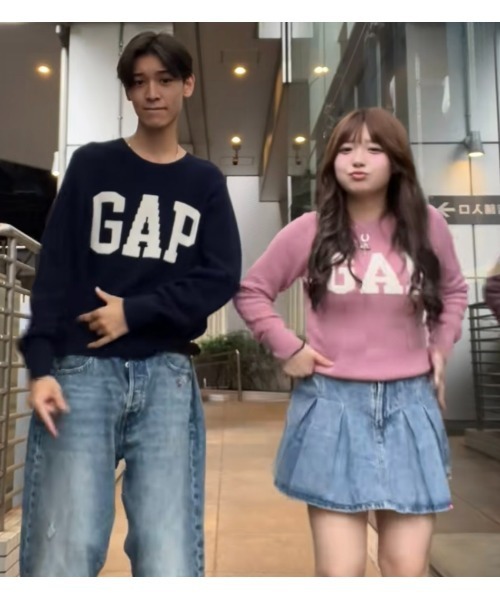 GAP(ギャップ)の「GAPロゴ インターシャセーター(ニット/セーター・レディース・ピンク/ベージュ/ネイビー・XXS/S/M/XS/L/XL)」の18枚目の写真