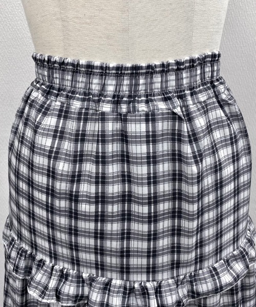 LADY LIKE（レディライク）の「ミニチェック柄3段ティアードロングスカート（スカート・レディース・ピンク/ブラック・M）」の17枚目の写真