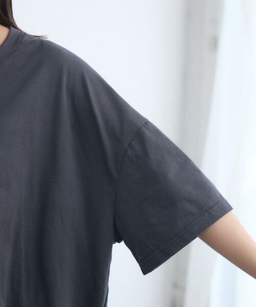 RETRO GIRL(レトロガール)の「BフリルワイドT-shirt(Tシャツ/カットソー・レディース・オフホワイト/チャコールグレー/ブラック・FREE)」の5枚目の写真