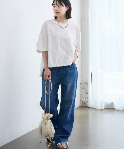 RETRO GIRL(レトロガール)の「BフリルワイドT-shirt(Tシャツ/カットソー・レディース・オフホワイト/チャコールグレー/ブラック・FREE)」の20枚目の写真
