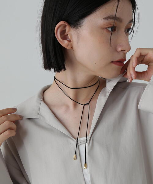 N.（N. Natural Beauty Basic）（エヌエヌナチュラルビューティーベーシック）の「◆リボンチョーカー（チョーカー・レディース・ブラック・ﾌﾘ-）」の7枚目の写真