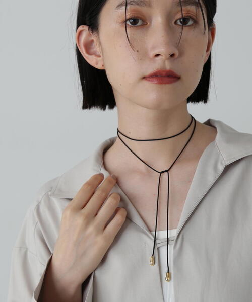 N.（N. Natural Beauty Basic）（エヌエヌナチュラルビューティーベーシック）の「◆リボンチョーカー（チョーカー・レディース・ブラック・ﾌﾘ-）」の8枚目の写真