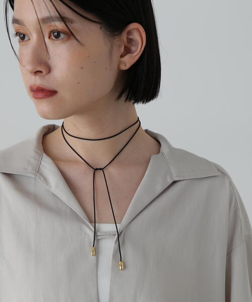 N.（N. Natural Beauty Basic）（エヌエヌナチュラルビューティーベーシック）の「◆リボンチョーカー（チョーカー・レディース・ブラック・ﾌﾘ-）」の10枚目の写真