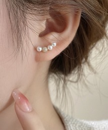 4連パールビジューピアス