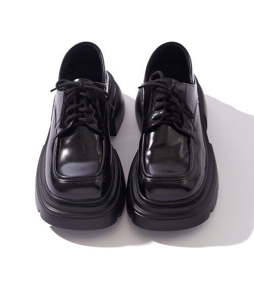 WHO'S WHO gallery(フーズフーギャラリー)の「【HiNT/ヒント】レースアップローファー(ローファー・レディース・ブラック・39/37/38)」の7枚目の写真