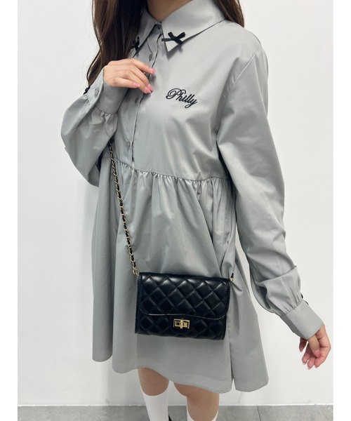 PHILLY（フィリー）の「【PHILLY】リボンポイントシャツワンピース（シャツワンピース・レディース・ホワイト/グレー・FREE）」の16枚目の写真