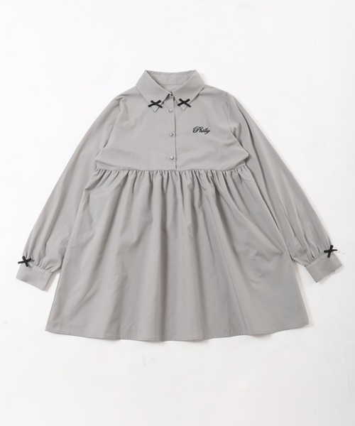 PHILLY（フィリー）の「【PHILLY】リボンポイントシャツワンピース（シャツワンピース・レディース・ホワイト/グレー・FREE）」の21枚目の写真