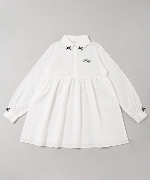 PHILLY（フィリー）の「【PHILLY】リボンポイントシャツワンピース（シャツワンピース・レディース・ホワイト/グレー・FREE）」の20枚目の写真