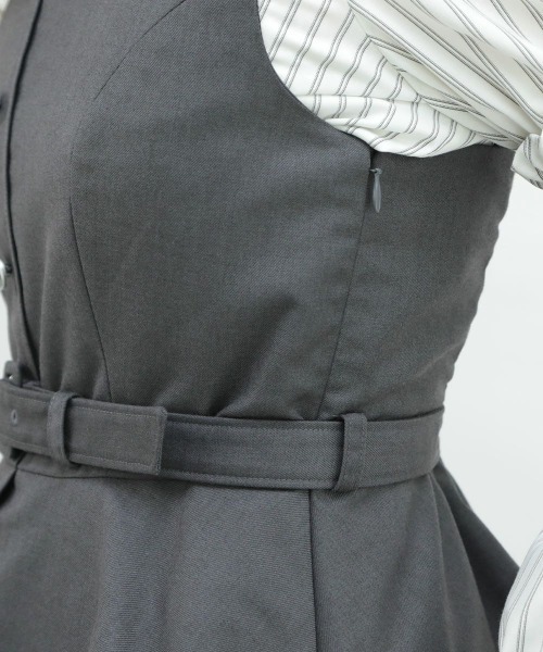 F i.n.t（フィント）の「ビスチェレイヤード風ジャンパースカート/fint（ジャンパースカート・レディース・グレー/ネイビー・FREE）」の10枚目の写真