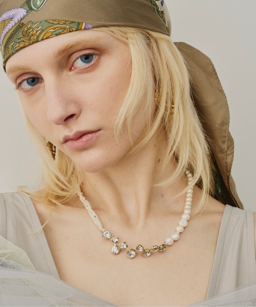 ラベルエチュード パール ゴールド ネックレス MIXパール×ビジューネックレス（ネックレス）｜LA BELLE ETUDE（ラベル