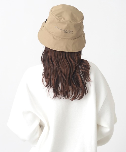POLO RALPH LAUREN（ポロ ラルフ ローレン）の「レインハット ポケッタブル ”POLO BEAR” ポロベア（ハット・レディース・キャメル/ネイビー/ダークベージュ/ライトグリーン/ダークネイビー/スカイブルー・FREE）」の8枚目の写真