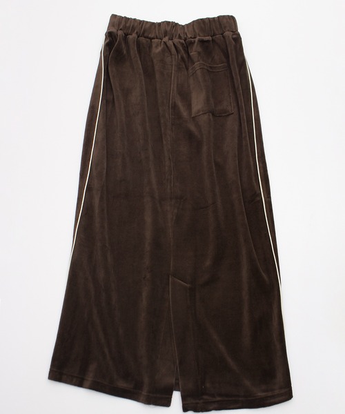 CONVERSE（コンバース）の「【CONVERSE/コンバース】 CVCベロアパイピングラインスカート（スカート・レディース・ネイビー/ブラウン/グレイッシュベージュ・M/L）」の5枚目の写真