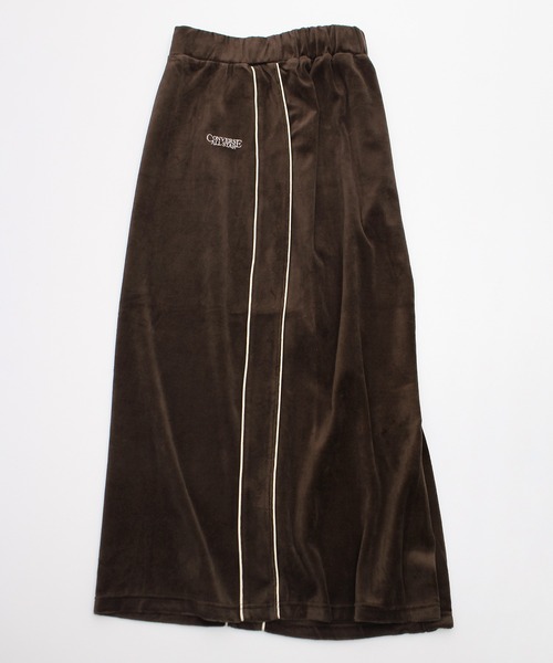 CONVERSE（コンバース）の「【CONVERSE/コンバース】 CVCベロアパイピングラインスカート（スカート・レディース・ネイビー/ブラウン/グレイッシュベージュ・M/L）」の6枚目の写真