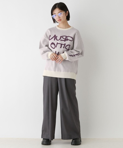 RAGEBLUE（レイジブルー）の「レターロゴルーズニット（ニット/セーター・レディース・ホワイト/ネイビー/グレー・FREE）」の19枚目の写真