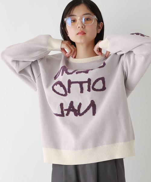 RAGEBLUE（レイジブルー）の「レターロゴルーズニット（ニット/セーター・レディース・ホワイト/ネイビー/グレー・FREE）」の21枚目の写真