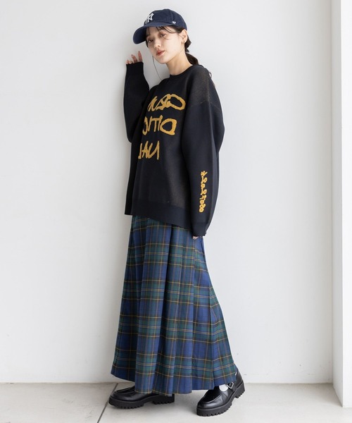 RAGEBLUE（レイジブルー）の「レターロゴルーズニット（ニット/セーター・レディース・ホワイト/ネイビー/グレー・FREE）」の13枚目の写真